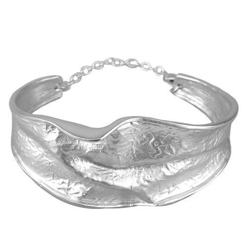 Браслет Дюна (покрытие матовый родий)