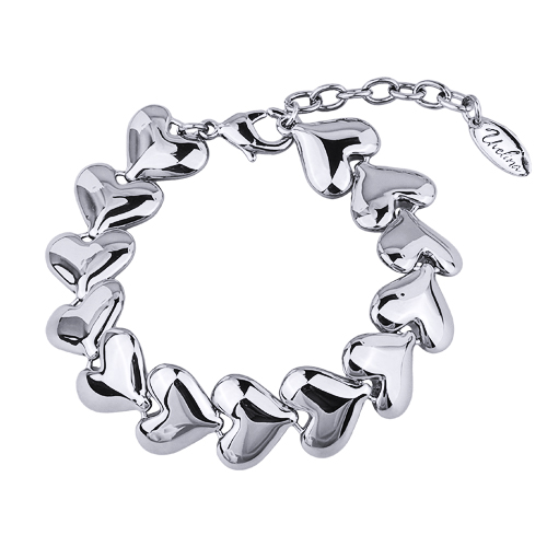 Браслет Сердцеедка (покрытие родий)16-20см