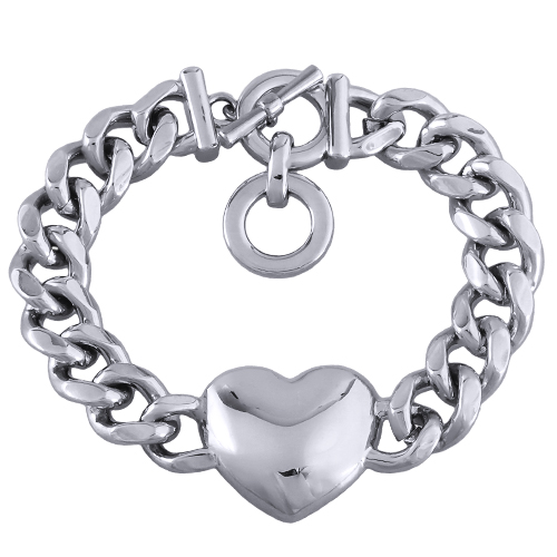 Браслет Сердцебиение (покрытие родий)