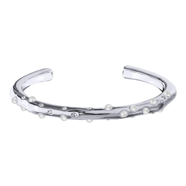 Браслет Просекко (Майорка, кристаллы SW белые; покрытие родий)