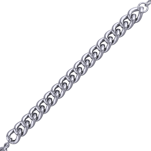 Браслет (звено 13мм; покрытие родий) 18-21см