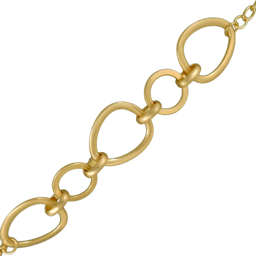 Браслет (покрытие матовое золото) 18-21см