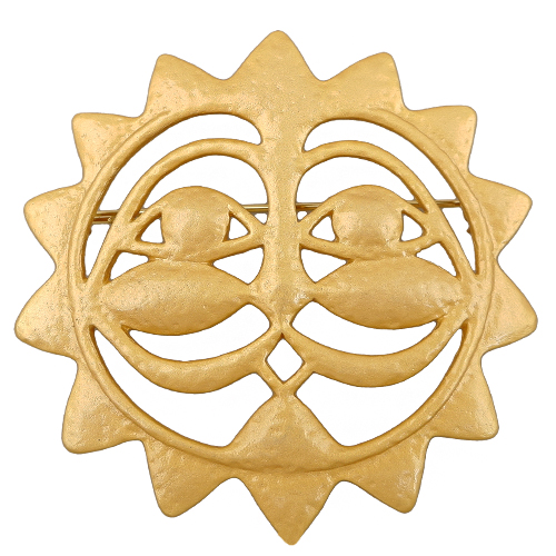 Брошь (покрытие матовое золото)