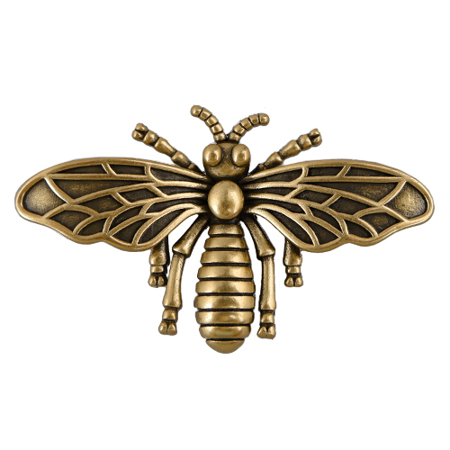 Брошь Оса (покрытие античное золото)