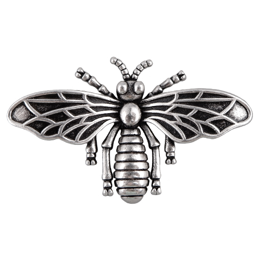 Брошь Оса (покрытие античное серебро)