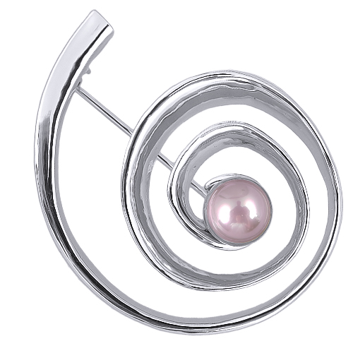 Брошь (Майорка светло-сиреневая; покрытие родий)