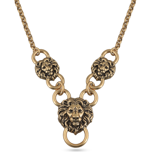 Колье Король лев (покрытие античное золото) 55-60см
