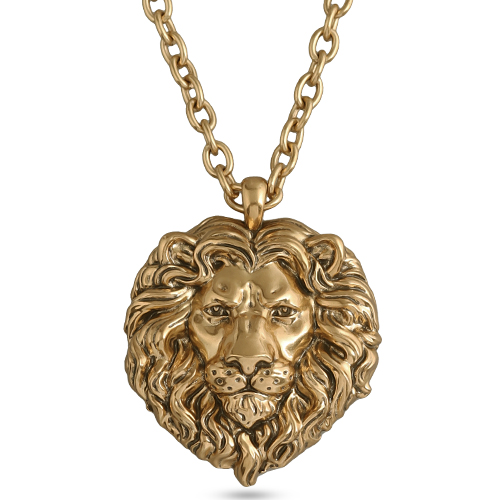 Кулон Король лев (покрытие античное золото) 85см