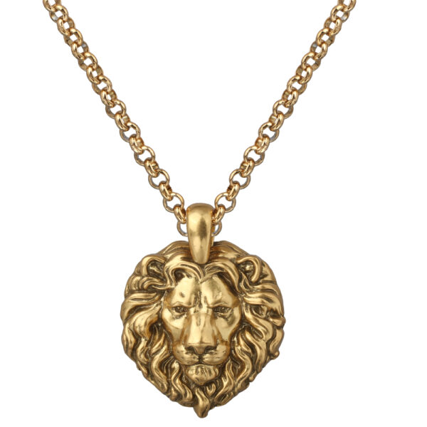 Кулон Король лев (покрытие античное золото) 85см