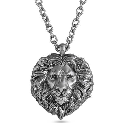 Кулон Король лев (покрытие античное серебро) 85см