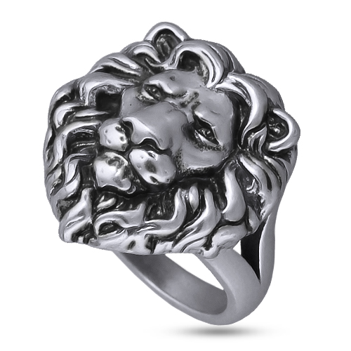 Кольцо Король лев (покрытие античное серебро)