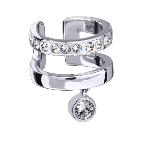 Каффа левая (кристаллы SW белые; покрытие родий)