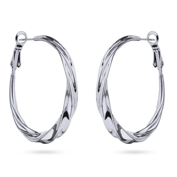 Серьги Конго (покрытие родий)