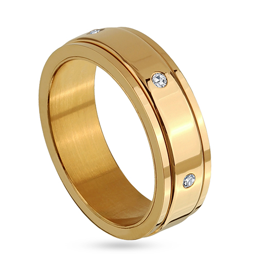 Кольцо (кристаллы SW белые; покрытие золото)