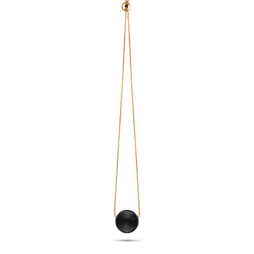 Кулон Геометрия (эмаль черная 25мм; покрытие золото)