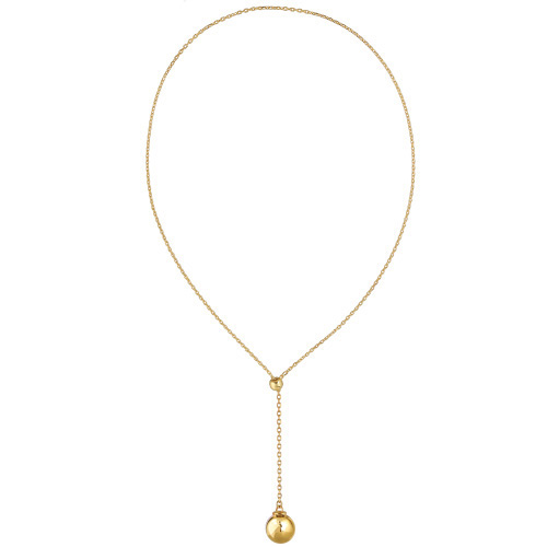 Кулон Геометрия (бусина 14мм; покрытие золото) 72см