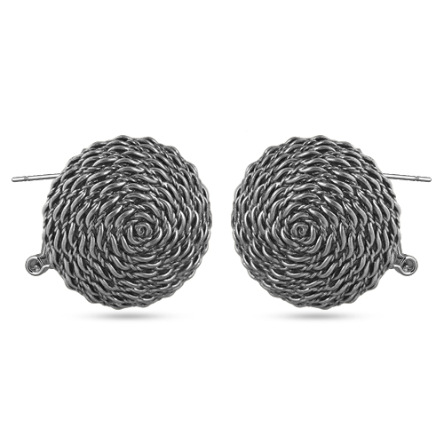 Серьги Релакс (покрытие античное серебро) 3см