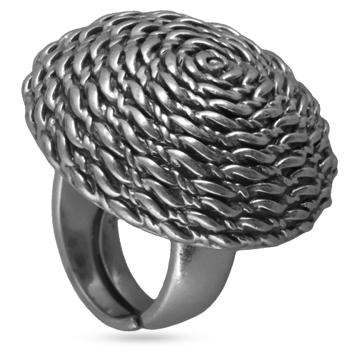 Кольцо Релакс (покрытие античное серебро) 3см