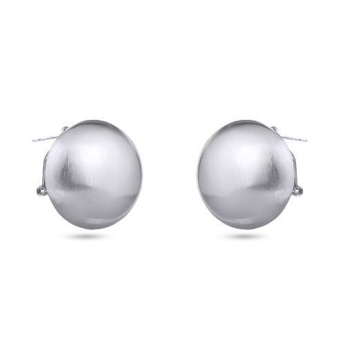 Серьги 2см Геометрия (покрытие матовый родий)