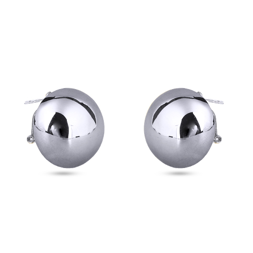 Серьги 2см Геометрия (покрытие родий)