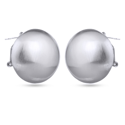 Серьги 3см Геометрия (покрытие матовый родий)