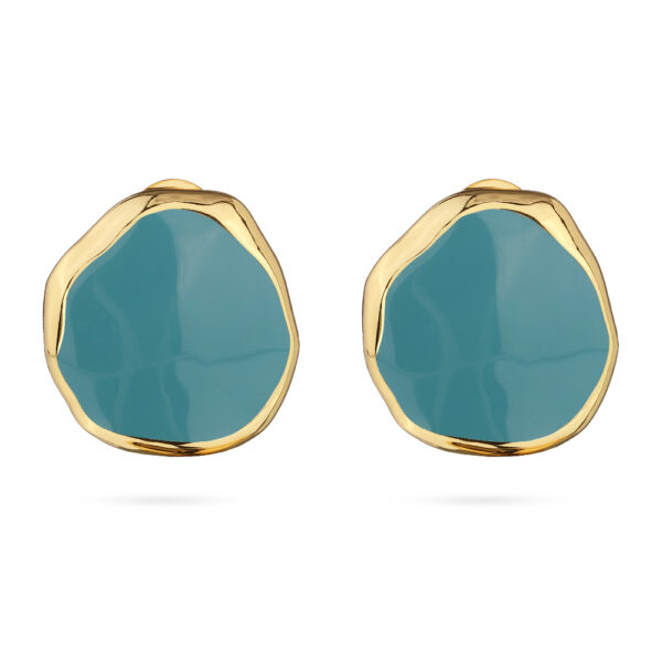 Серьги Палитра (эмаль изумрудная; покрытие золото)