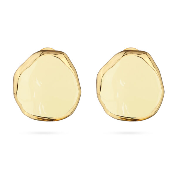 Серьги Палитра (эмаль сливочное масло; покрытие золото)