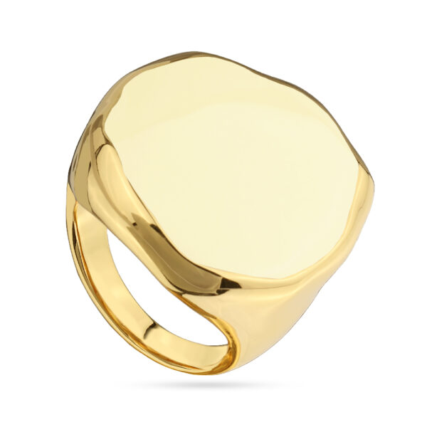 Кольцо Палитра (эмаль сливочное масло; покрытие золото)