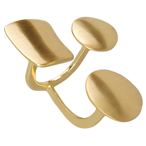 Кольцо Геометрия (покрытие матовое золото)