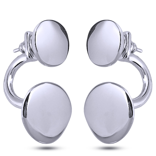 Серьги Геометрия (покрытие родий)