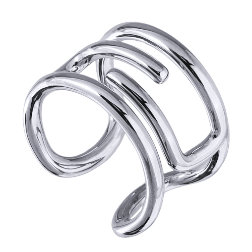 Кольцо Лабиринт (покрытие родий)