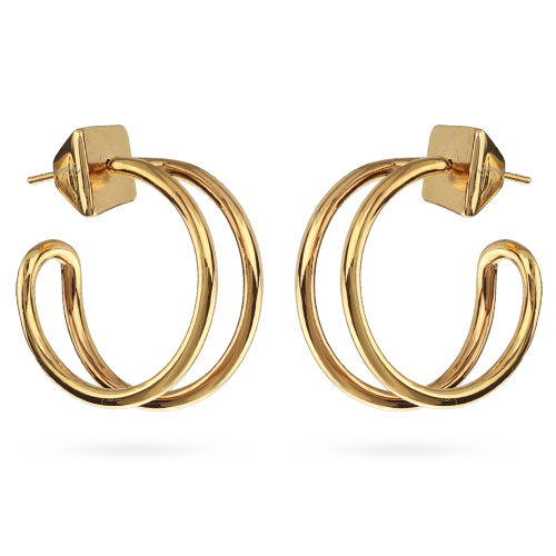 Серьги Лабиринт (покрытие золото)