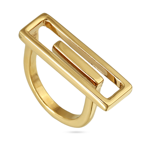 Кольцо Геометрия (покрытие золото)