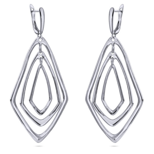 Серьги Румба (покрытие родий)