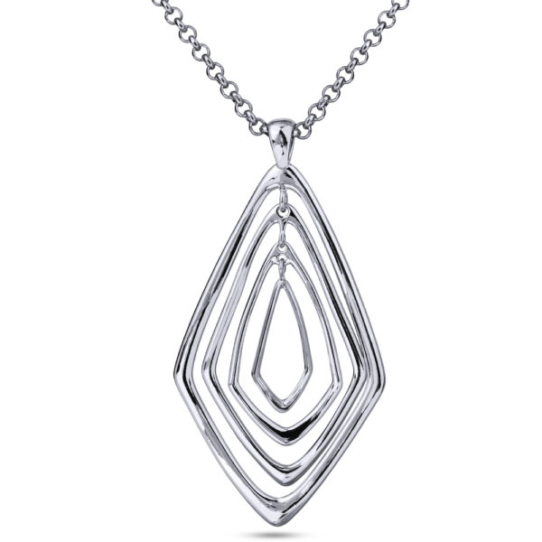 Кулон Румба (покрытие родий) 88-93см