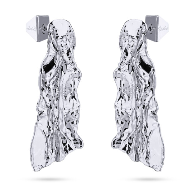 Серьги Дюна (покрытие родий)