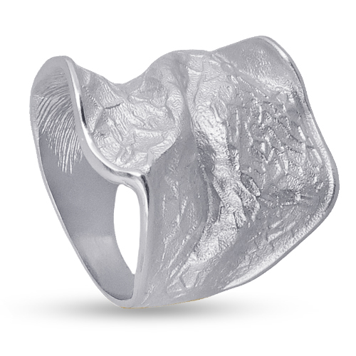 Кольцо Дюна (покрытие матовый родий)