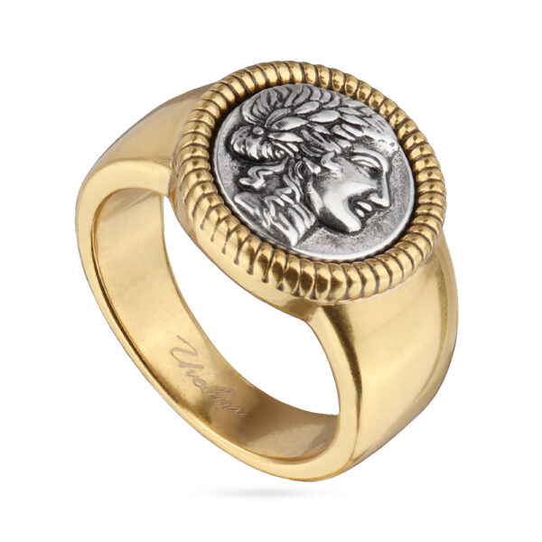 Кольцо Афродита (античное золото, античное серебро)