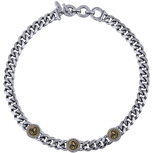 Колье Ангел (кристаллы SW; покрытие родий, античное золото) 43-48см