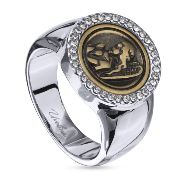 Кольцо Ангел (кристаллы SW; покрытие родий, античное золото)