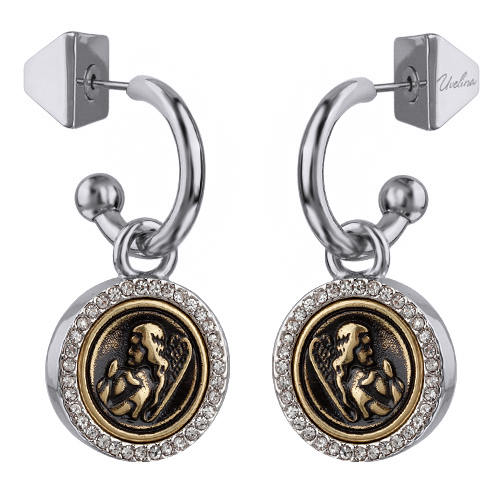 Серьги Ангел (кристаллы SW; античное серебро, античное золото)