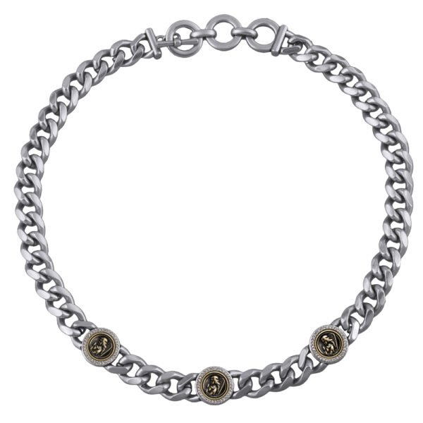 Колье Ангел (кристаллы SW; античное серебро, античное золото) 43-48см