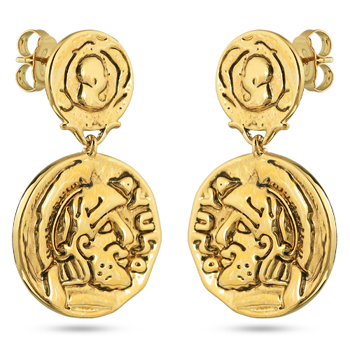 Серьги (покрытие золото с патиной)