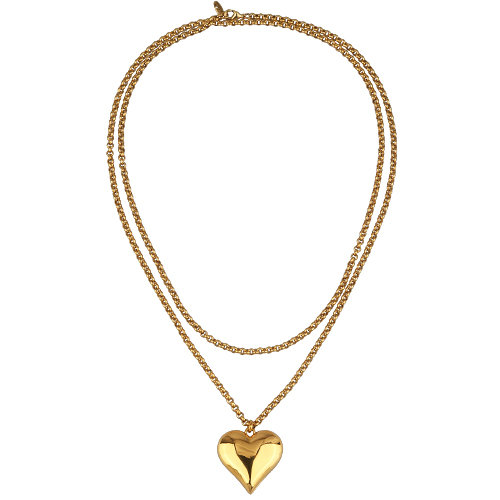 Кулон Сердцебиение (покрытие золото) 140см