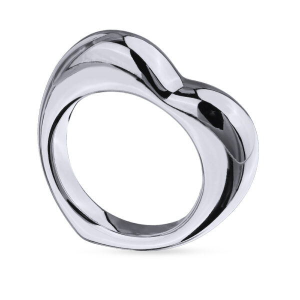 Кольцо Сердцебиение (покрытие родий)