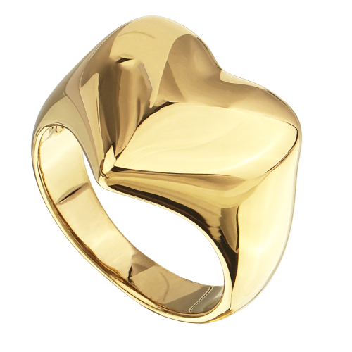 Кольцо Сердцеедка (покрытие золото)