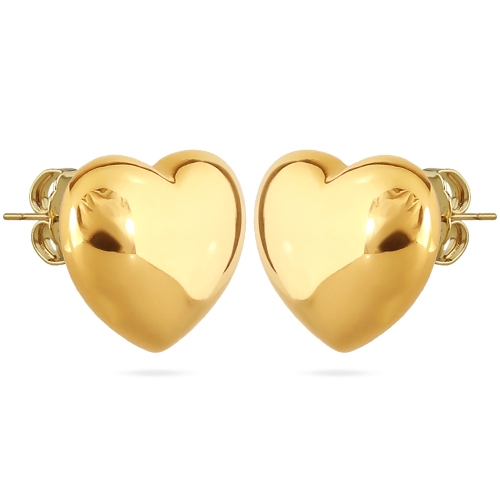 Серьги Сердцебиение (покрытие золото)