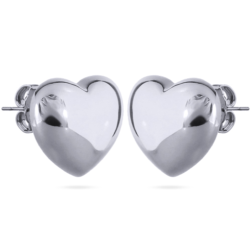 Серьги Сердцебиение (покрытие родий)