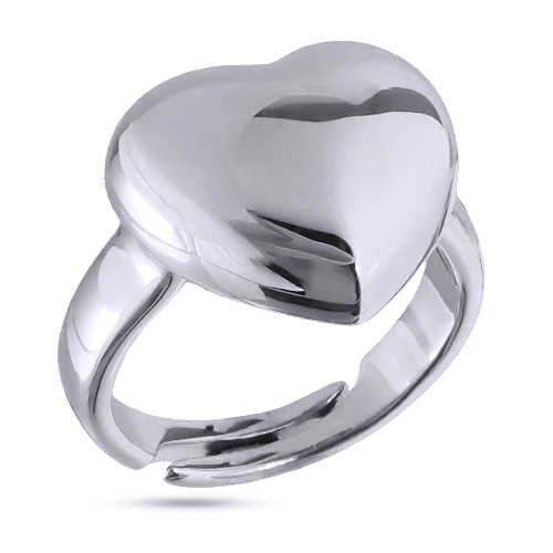 Кольцо Сердцебиение (покрытие родий)