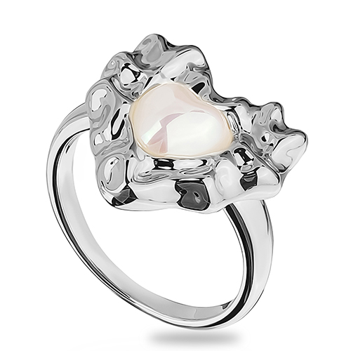 Кольцо Страсть (смола белая; покрытие родий)